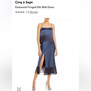 Cinq a Sept. Eastwood Silk Fringe Dress